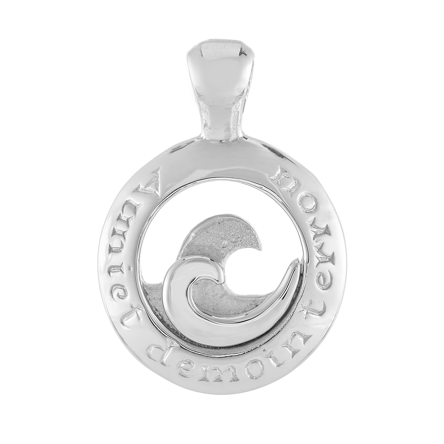Sterling Silver Pendant Double Wave Pendant (Today Tomorrow Always)