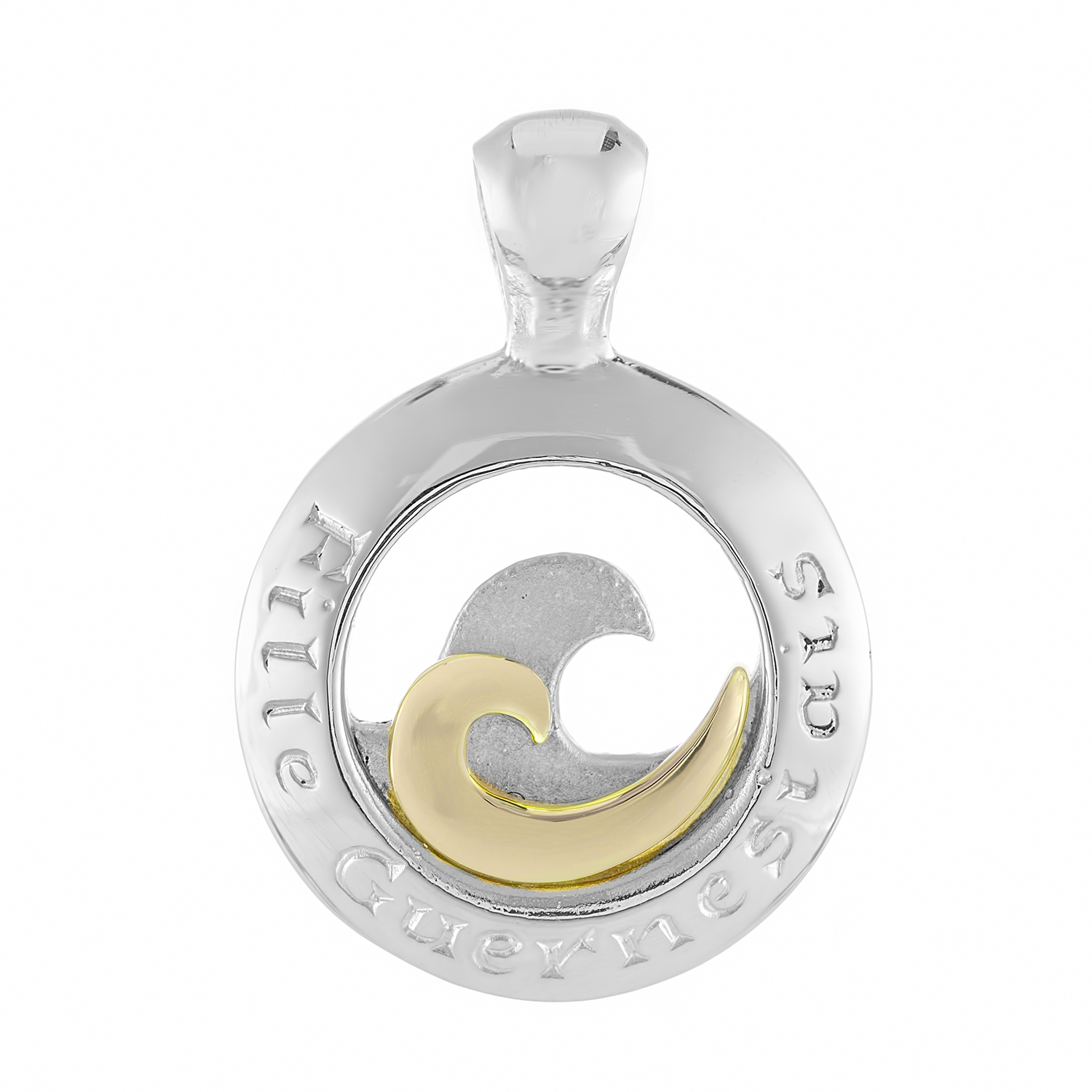 Sterling Silver and 9ct Yellow Gold Pendant (Guernsey Girl)