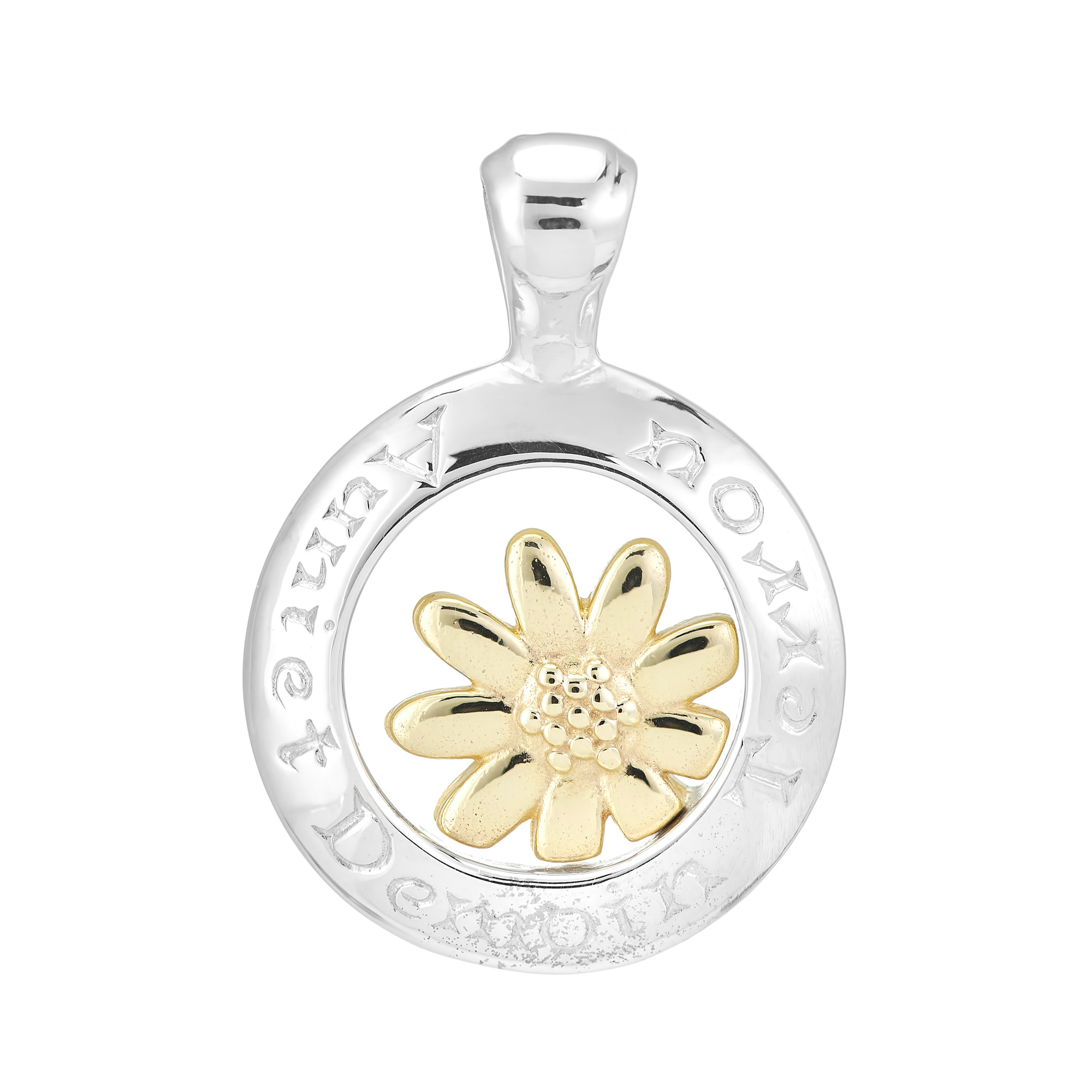 Sterling Silver and 9ct Yellow Gold Pendant (Today Tomorrow Always)