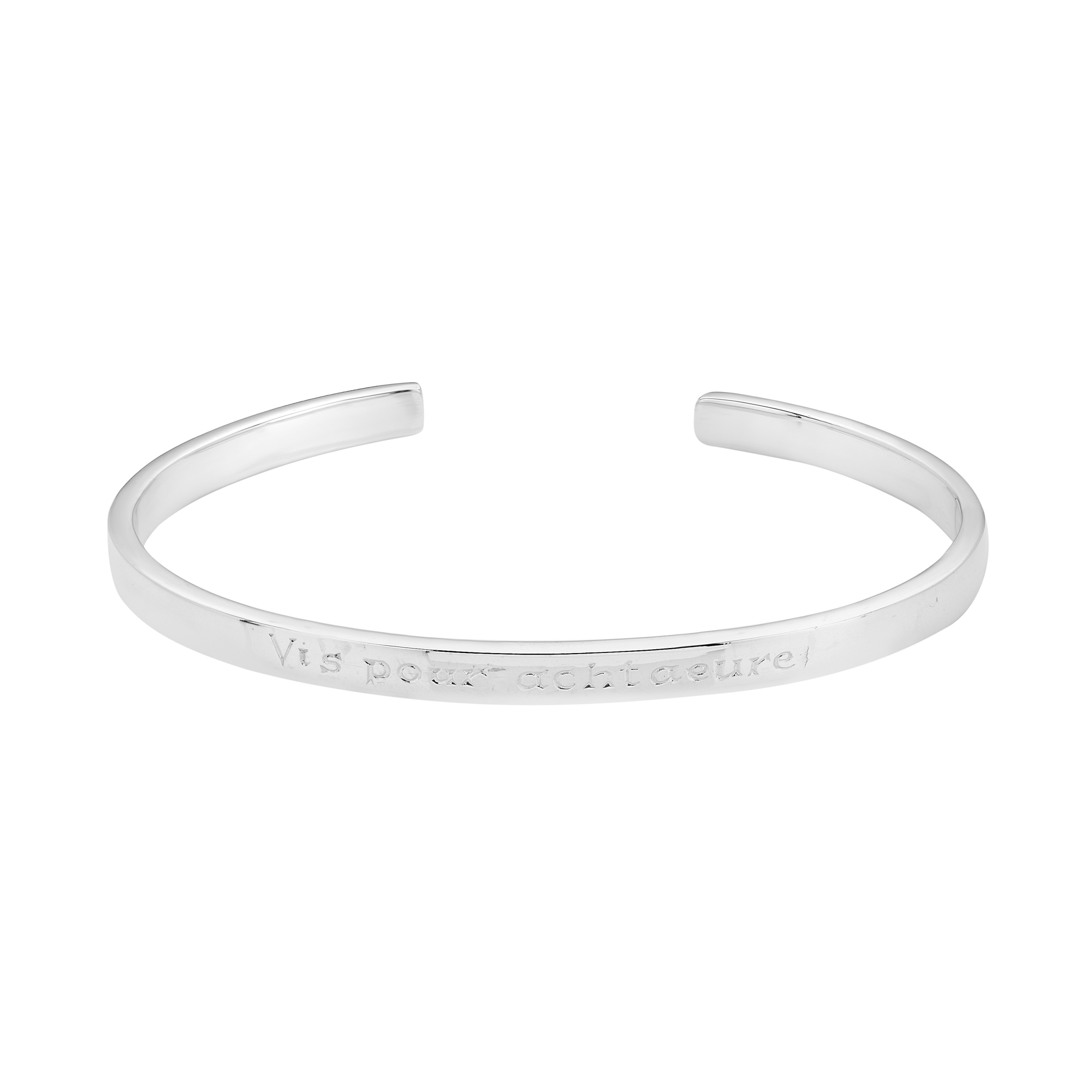 Sterling Silver Bangle (Live for the moment)