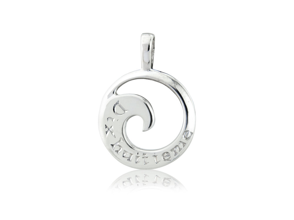 Sterling Silver Wave Pendant  (18)