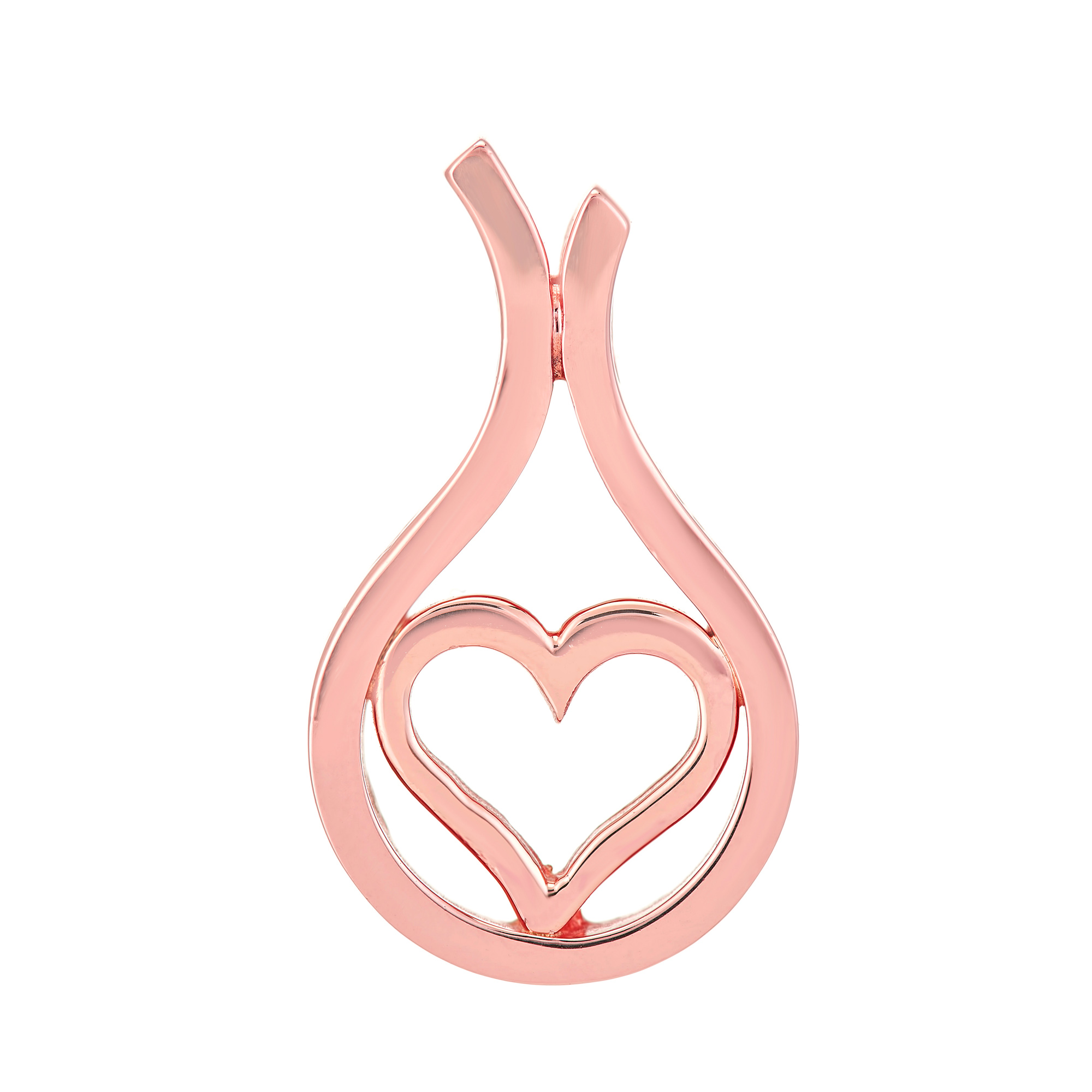 9ct Rose Gold Pendant (Forever in my heart)