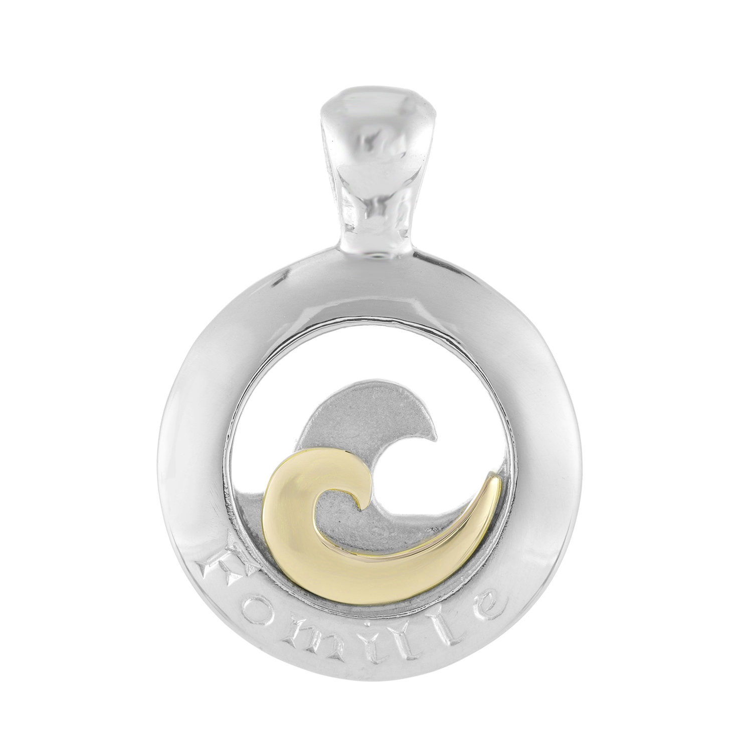 Sterling Silver and 9ct Yellow Gold Pendant (Family)