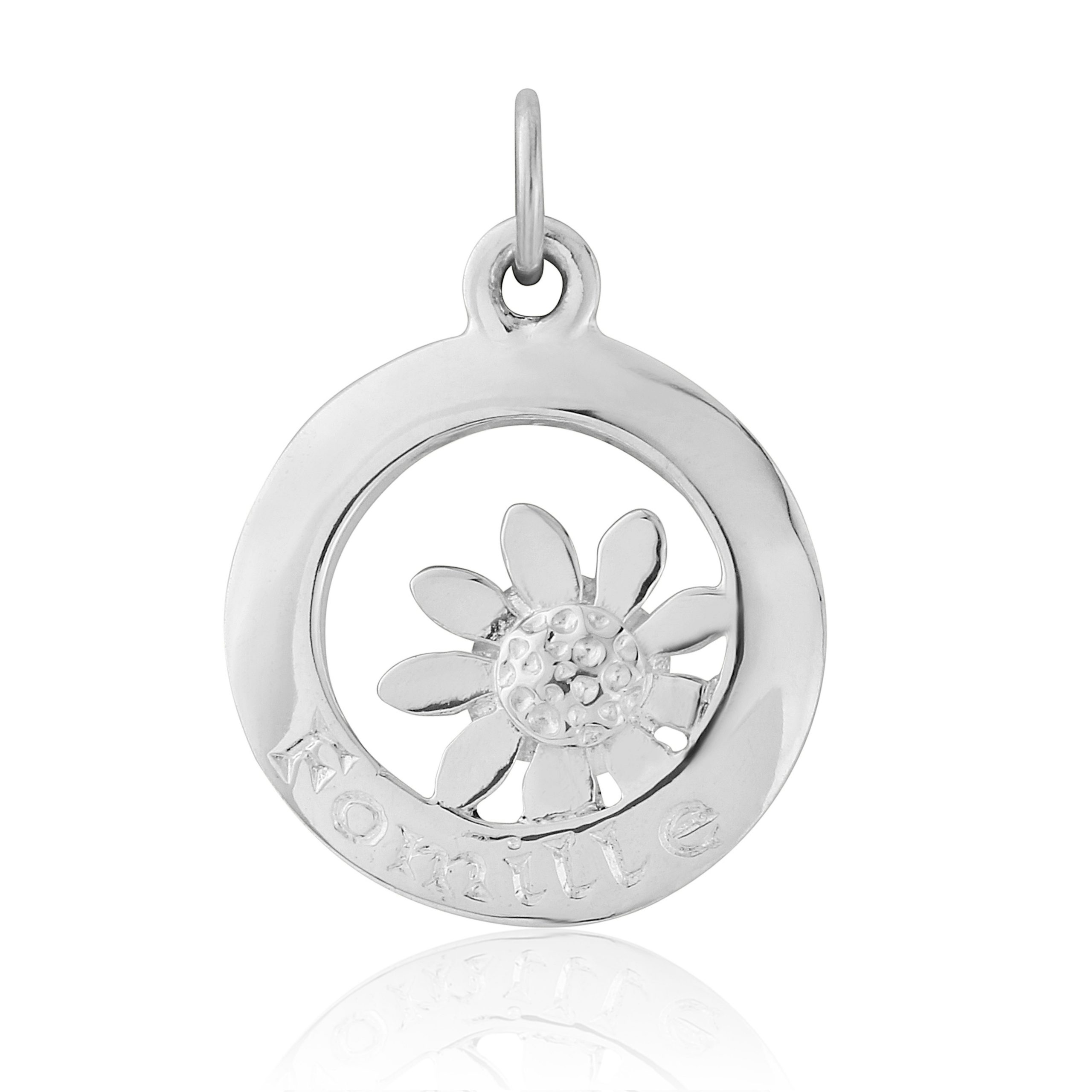 Sterling Silver Daisy Charm / Pendant  (Family)