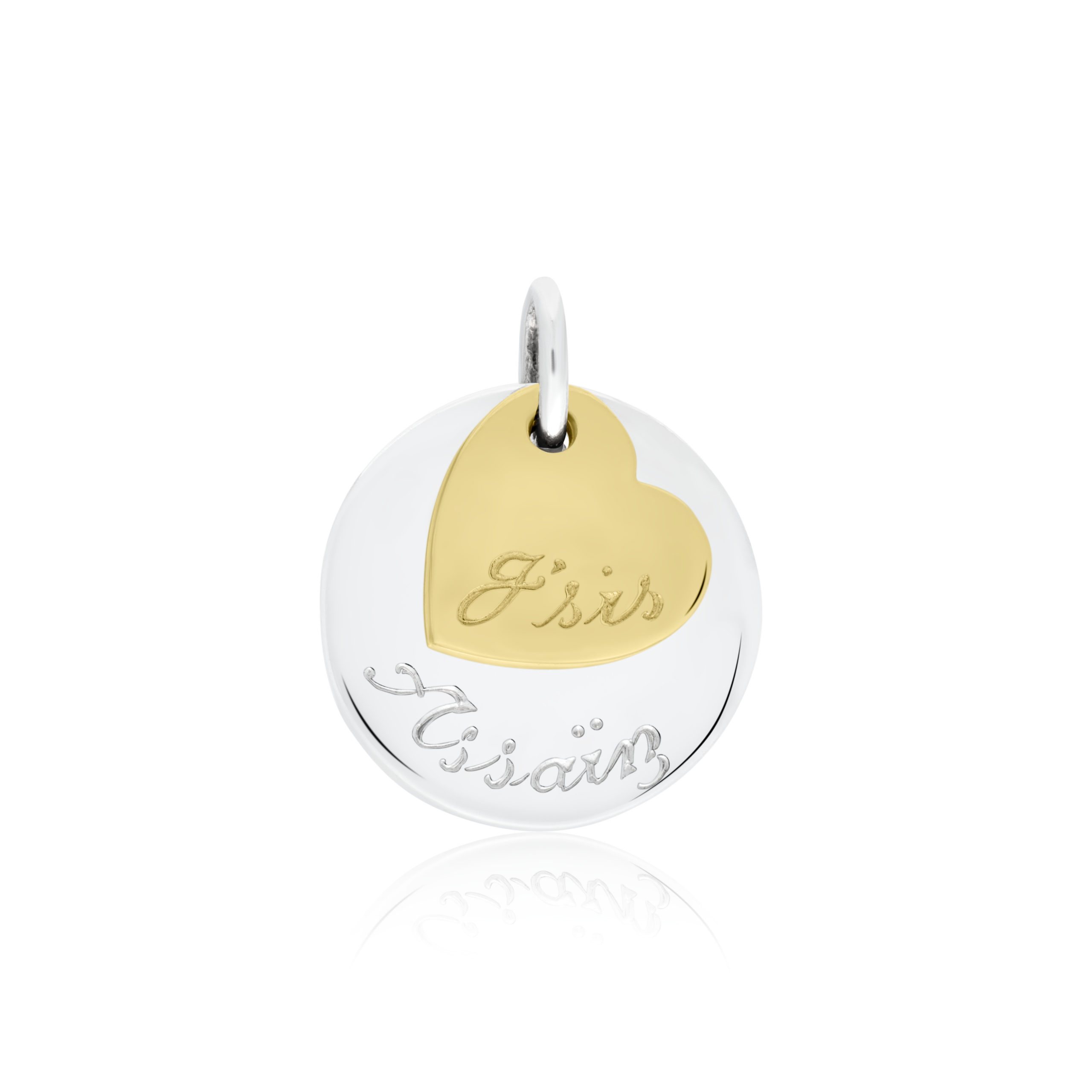 I Am Enough Sterling Silver & 9ct Yellow Gold Charm / Pendant