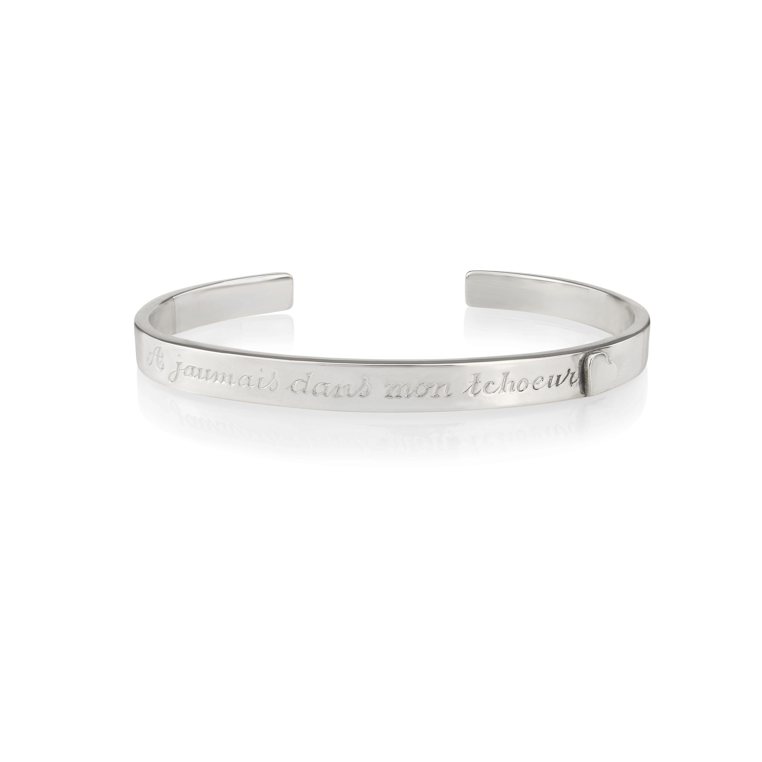 Sterling Silver Bangle (Forever in my heart)