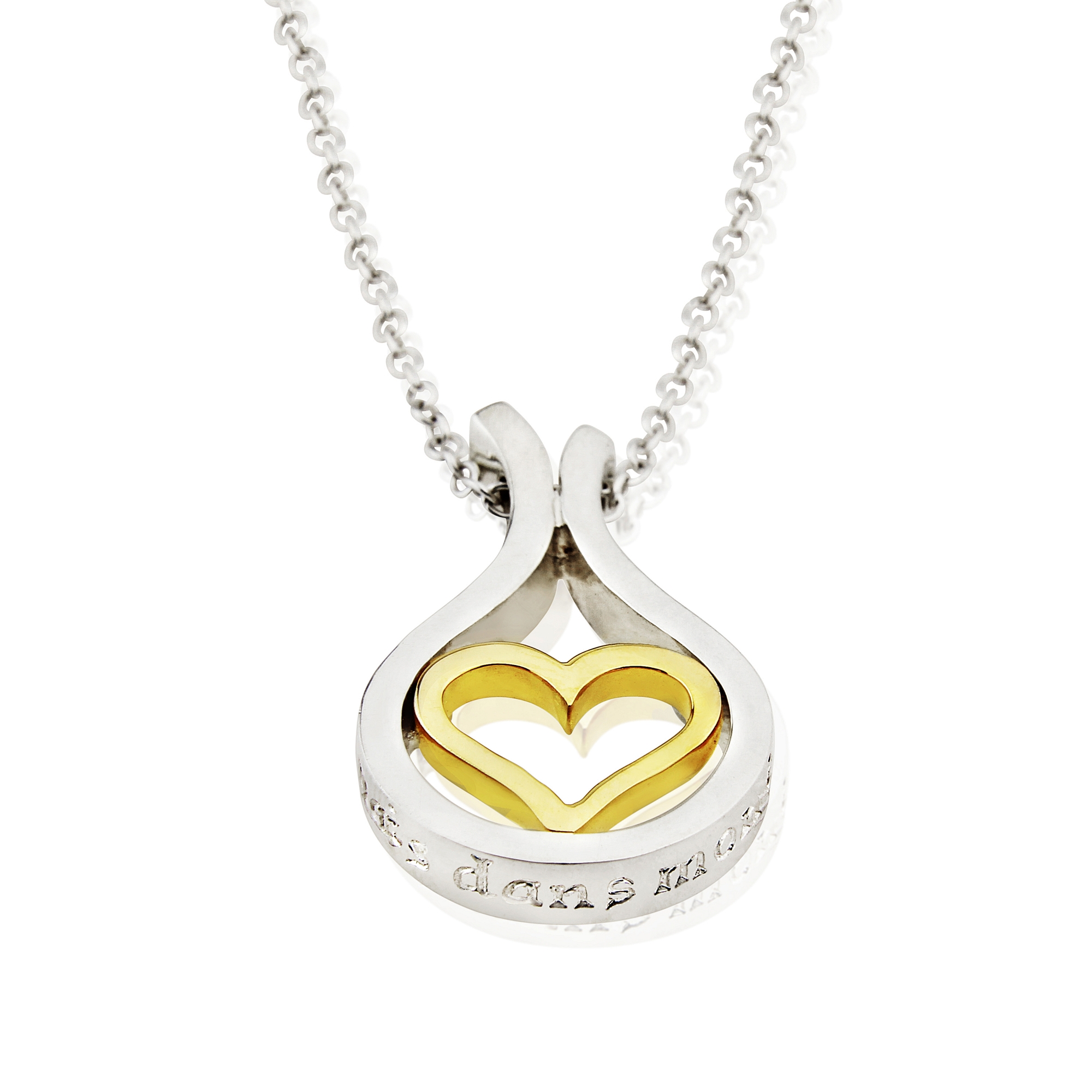 Sterling Silver & 18ct Yellow Gold Pendant