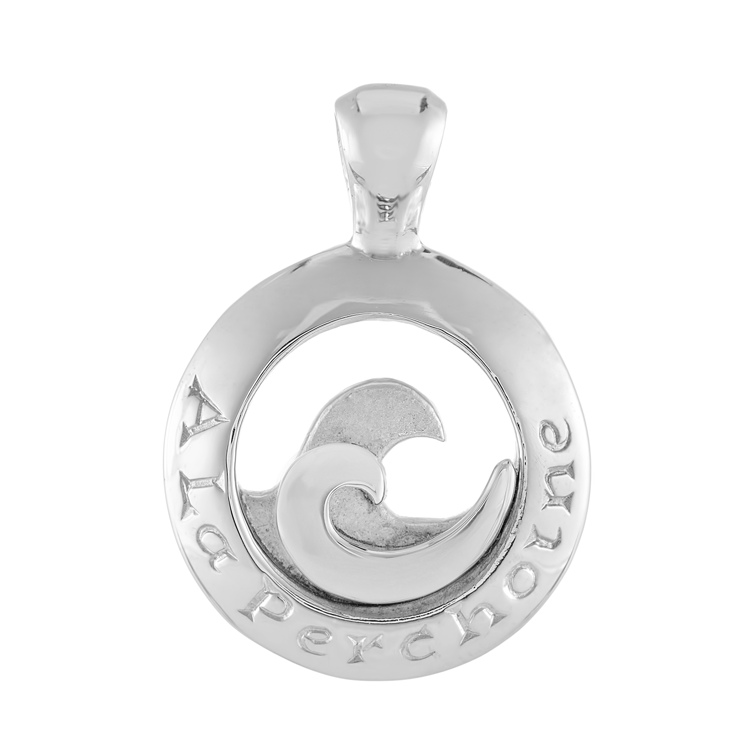 Sterling Silver Double Wave Pendant