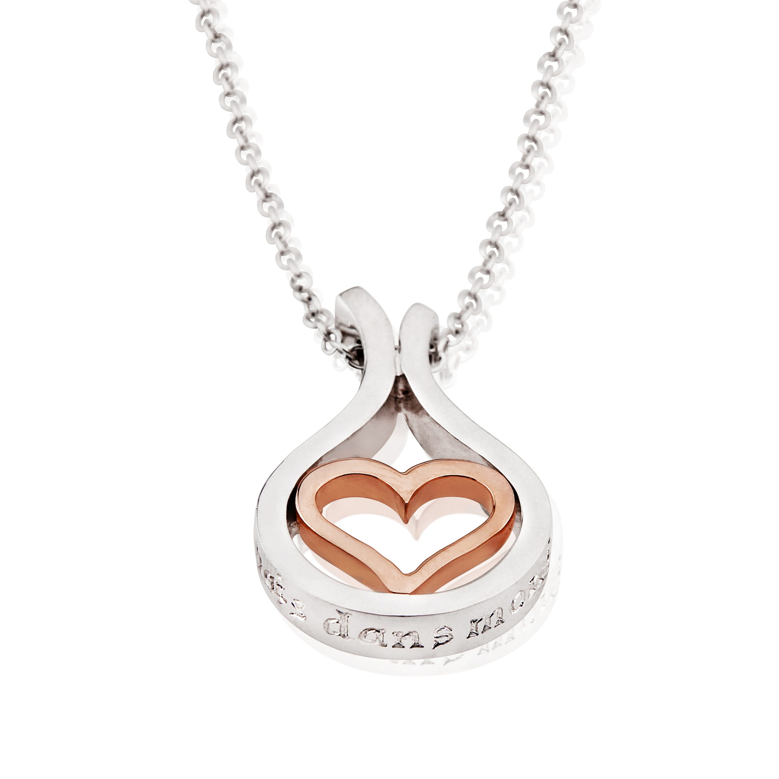 Sterling Silver & 18ct Rose Gold Pendant