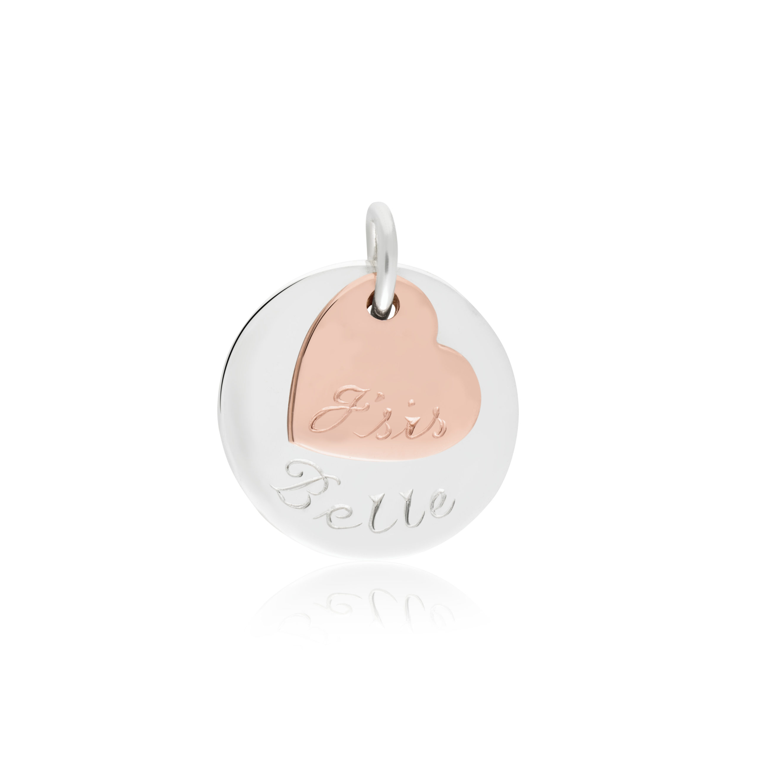 I Am Beautiful Sterling Silver & 9ct Rose Gold Charm / Pendant