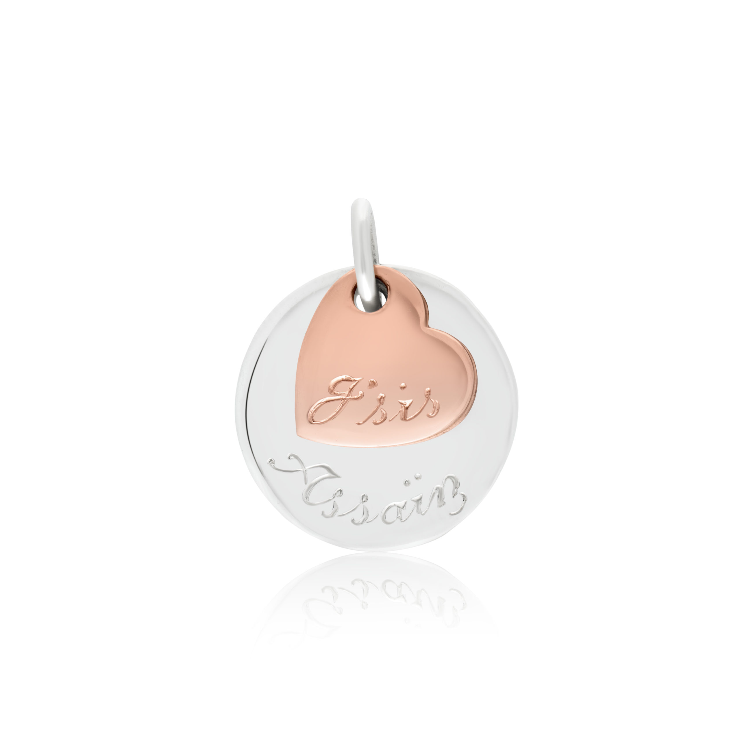 I Am Enough Sterling Silver & 9ct Rose Gold Charm / Pendant