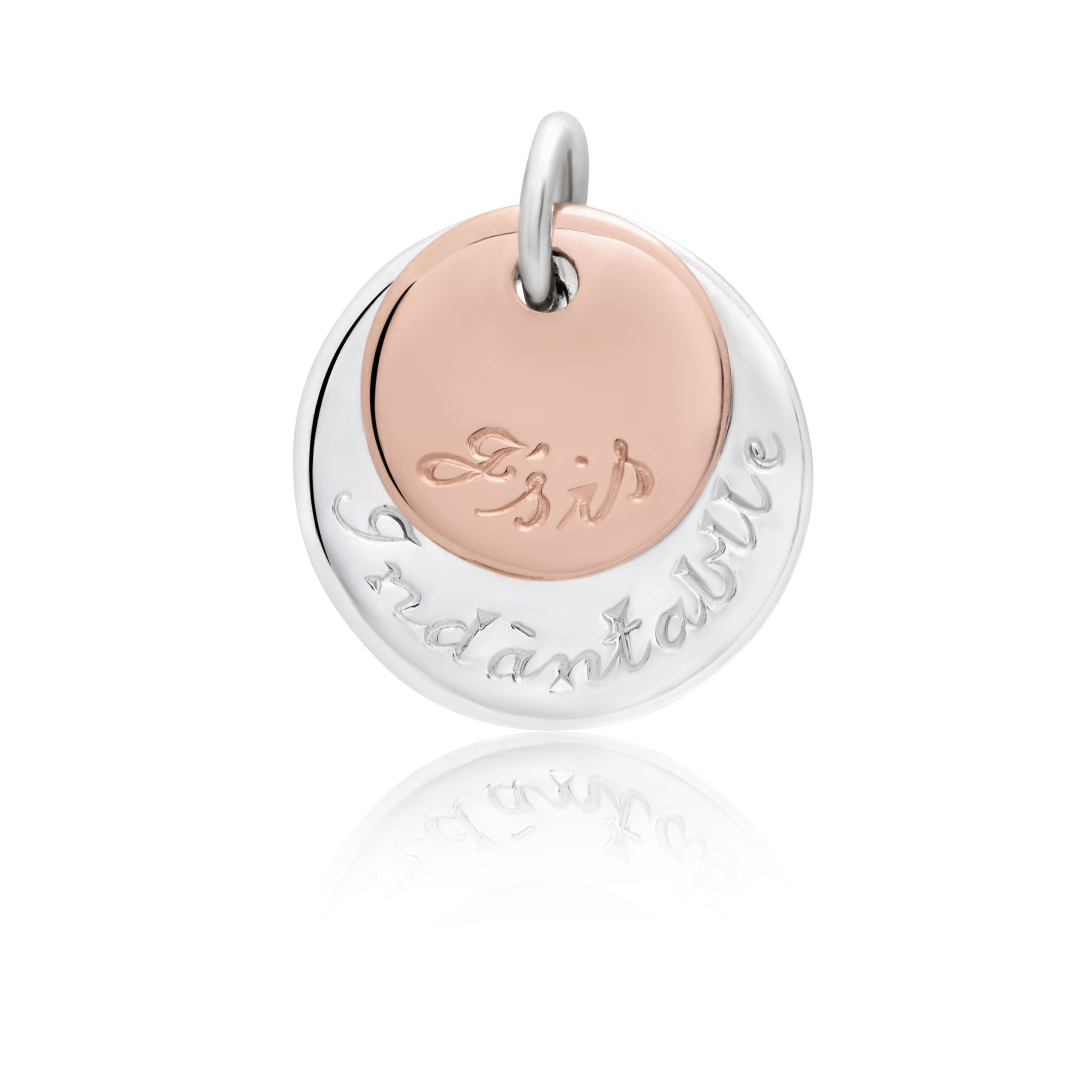 I Am Unstoppable Sterling Silver & 9ct Rose Gold Charm / Pendant