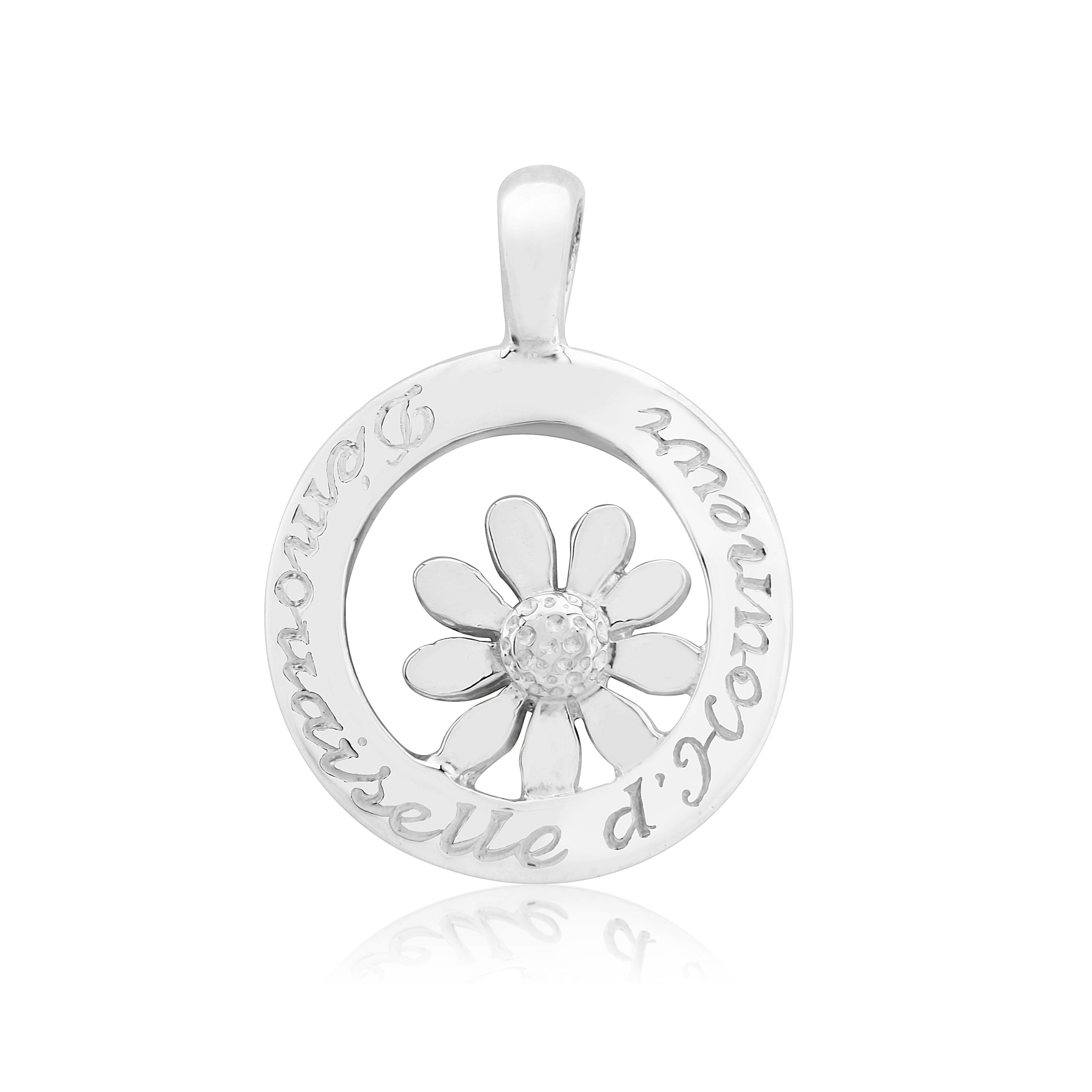 Sterling Silver Daisy Pendant (Maid Of Honour)